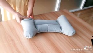 Inflatable Travel Waist Pillow Lumbar Back Support Pillow for Airplane Journey Travel Airplane Car Bus Train Office Cushion