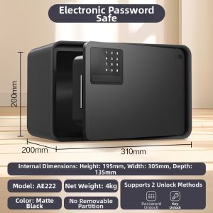 deli | Home Security Fingerprint Lock Auto Open Safe Steel Jewel Box