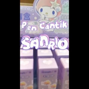 PULPEN PEN PENA GEL 0.5mm WARNA HITAM ALAT TULIS SEKOLAH KANTOR STATIONERY SANRIO MELODY KUROMI POCCACO HELLO KITTY POMPOM CINNAMORROL