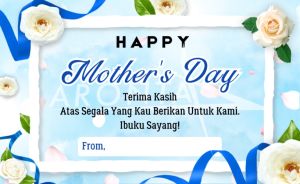 TERMURAH - Kartu Ucapan Hari Ibu / Selamat Hari Ibu/ Mother Day Card / Happy Mothers Day / Greeting Card / Gift Card / Kartu Hampers Hari Ibu
