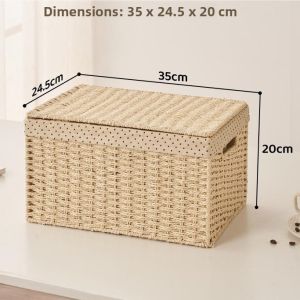 Storage Basket Rattan Imitation Desktop Snacks Storage Organizer