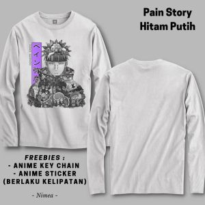 Kaos Panjang Pain Akatsuki Story Art Hitam Putih - Nimea