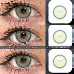 EYESHARE 1Pair Colored Pupils Lens Makeup Green Contact Lenses Beauty Colored Pupils Cosmetic Brown Natural Pupils Lenses Yearly