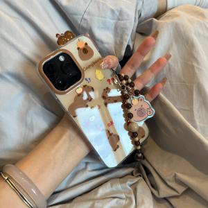 Fun and Cute Cartoon Capabala for Apple 16promax Phone Case Iphone15 New Arrival 14 Young Adult 13pro Niche Style 12 Creative 16 Japan and South Korea 15pm with Chain 14pro All Inclusive