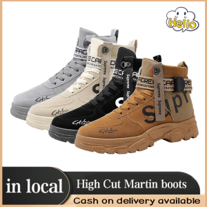 【Local Shipping】Martin Boots Mens High-Top Shoes 2024 Fashion Canvas Shoes For Men Fashion Boots Men Sneakers
