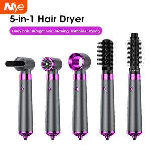 Niye 5 trong 1 máy sấy tóc đa năng không khí nóng lược chuyên nghiệp tóc không khí Styler uốn tóc thẳng bàn chải không khí nóng