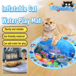 Cat Multifunctional Water Mat Multifunctional Inflatable Water Mat AntiPressure Toy Mat 宠物乐园 充气猫咪狗狗玩水垫