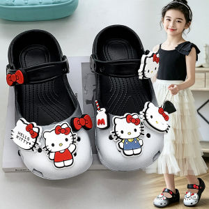 Cute KT Cat Design Girls Ballet Flat  Slipper With Breathable Holes Padded