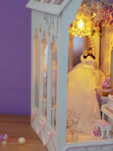 Mini DIY Book Nook Doll House Wooden Case Miniature Furniture Dollhouse Bookshelf Shelf Insert Toys For Girlfriend Birthday Gift