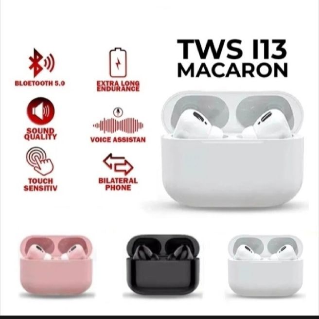 Handsfree Headset Earphone Bluetooth Wireless Macaron TWS i13