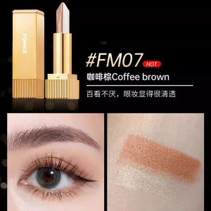 Double-Color Eyeshadow Pen Brush Earth Tone One-Stand Forming Daily Pearl Shiny Brightening Long-lasting Makeup Tool for Eyes