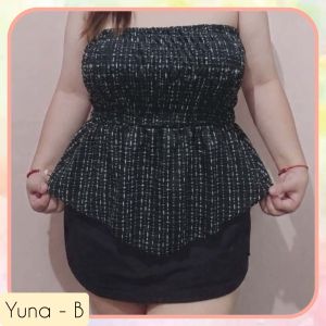 XL TO 2XL • Yuna Plus Size Smocked Bandana Tube Top