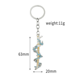 Bandai | Anime Demon Slaye Sword Keychains Mini Japanese Katana Collection Souvenir Key Chains Enamel Pin Pendant Decor Exquisite Gifts