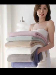 ผ้าเช็ดตัว ขนาด 140x70 cm ผ้าดี ใหญ่ แห้งเร็วและ สวยงาม ซับน้ำได้ดี 141