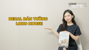 Giấy dán tường Loho House - Decal dán tường vân nổi 3D chống thấm nước dễ lau chùi