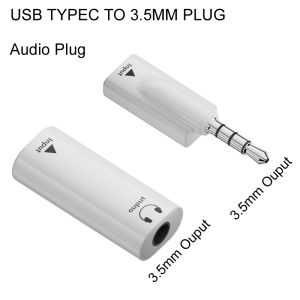 BSN | USB TYPE-C Female To DC 3.5mm Plug Male & Female Headphone To Connect Cable Adapter CD Player Audio Car Aux for IPhone 16 15 Sam