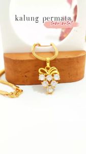 Nice Jewelry Kalung dewasa milano permata full zirkon perhiasan wanita kalung lapis emas gold KL 092