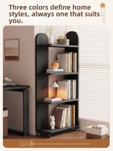 Puang | Corner Wooden Bookshelf Narrow Cabinet For Children