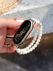 สายรัดข้อมือผู้หญิง ONEBAG สำหรับ Xiaomi Mi Band 8 9 10 NFC สายโซ่แฟชั่นฤดูร้อนสุดหรูหรา อุปกรณ์เสริมสำหรับนาฬิกาข้อมืออัจฉริยะ