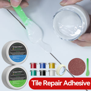 100g Tile Repair Agent AB Adhesive Ceramic Repair Glue Marble Floor Tile Toilet Washbasin Repair Glue Crack Repair Caulk Glue