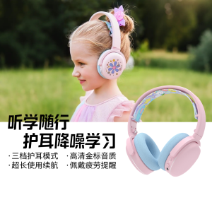 New Bluetooth Headset Style Childrens Learning Earphones Noise Reduction with Microphone English Listening Student