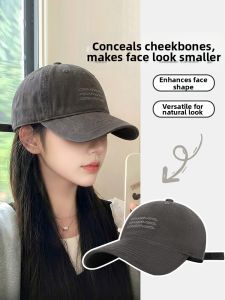 Cgediao | Vintage Wide Brim Sun-Protective Big Head Circumference Baseball Cap