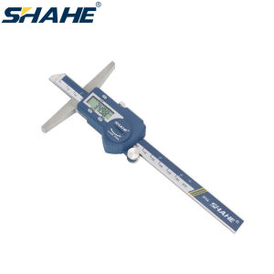 SHAHE เวอร์เนียคาลิปเปอร์ความลึกดิจิตอล IP54สแตนเลสเกจวัดความลึกพร้อมหน้าจอใหญ่ LCD 0-150/200/300มม