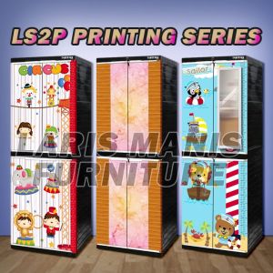 Lemari Tabitha 4 susun LS2P PRINTING MOTIF KARAKTER LEMARI ANAK TERBARU