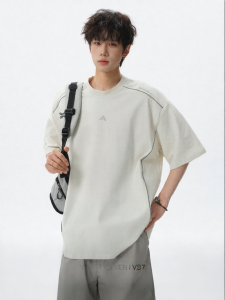 V37 | Reflective Stripe Design Sense Casual Short Sleeve T-shirt