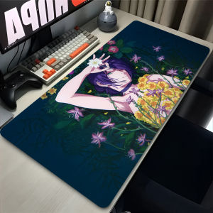 Mouse Pad Laptop Kawaii Anime Girl Reze Keyboard Pad PC Black and White Flower Desktop Mouse Mat C-chainsaw Man Gaming Mousepad
