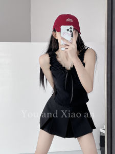 Áo Ba Lỗ Hở Vai Ôm Vừa Vặn Ngọt Ngào Mùa Hè Mới Dành Cho Nữ Áo Ba Lỗ Đeo Chéo Cổ Tròn Tay Ngắn