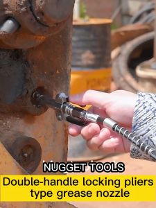 10000 PSI Heavy-Duty Quick Release Grease Gun Coupler Two Press Easy to Push Accessories