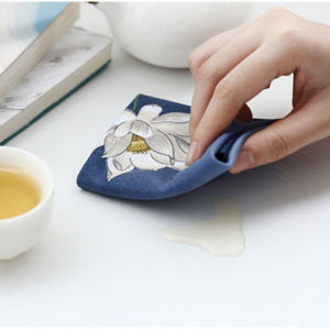 Chinese Style Tea Towel Cloth Absorbent Rag Tea Towel Fabric Home Cleaning Tool Household Thickened Table Cleaning Cloth Cotton