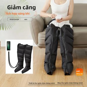 Máy Mát Xa Chân Bằng Áp Suất Không Khí Có Điều Khiển Từ Xa Nhào Bóp Giảm Đau Sâu Giày Massage Chân Để Giảm Chứng Giãn Tĩnh Mạch