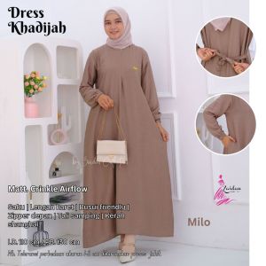Gamis Muslim dress panjang polos 3 warna bahan rayon cirkle by Zaidan.Co