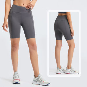 High-Waist Yoga Pants Womens Fitness Training Tight Shorts Sport Riding Outerwear Base Layer Pants Elastic Sports Wear