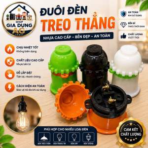 Đui Đèn Treo Thẳng E27 220V Chống Cháy Chịu Nhiệt Cao – Đui Xoáy Bóng Đèn E27