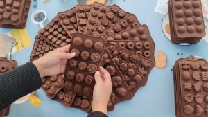 Chocolate Bar Silicone Molder Waffle Mold Fondant Patisserie Candy Bar Mould DIY Cake Modeling Decoration Kitchen Baking Accessories