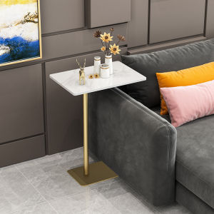 โต๊ะข้างเล็กสไตล์นอร์ดิก ร็อคพาเนล ดีไซน์สร้างสรรค์ หรูหรา ทันสมัย ระดับไฮเอนด์ สำหรับห้องนั่งเล่น โซฟา เคลื่อนย้ายสะดวก สไตล์มินิมอล โต๊ะมุมยอดนิยมในอินเทอร์เน็ต