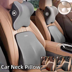 Memory Foam Car Headrest Neck Pillow Cover Universal Car Seat Neck Pillow Waist Supports Cushion