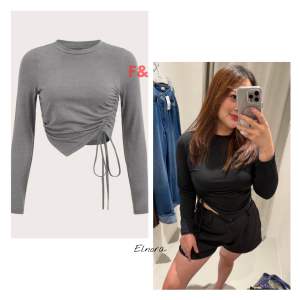 Croptop Top Serut Asymetric Fashion korea Ket.502 Lengan Panjang