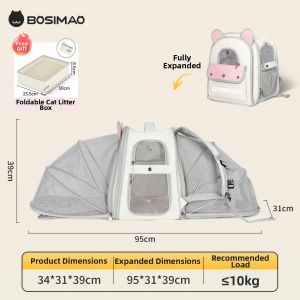 BOSIMAO | Portable Expandable Pet Backpack Large Capacity