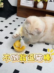 AP AIMAYAPET Cat Teasing Toy Cat Teasing Stick with Catnip Ball Self Entertainment Feather Pet Tumble Toy