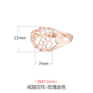 Nhẫn Bạc S925 Nguyên Chất Nhẫn Rỗng Nhẫn Rỗng Nữ 7*11*15 Sáp Ong Đá Ngọc Lam Hình Tùy Ý Tỳ Hưu Nhẫn Rỗng 9*13*18