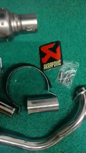 Sniper 150 stainless elbow on Akraphovic round w/ DB reducer