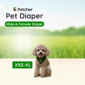 Petcher Pet Female Diaper and Male Wrap 1pc Highly Absorbent and Leak-Proof Pads for Dogs and Cats