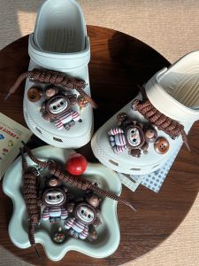 Brown Original Bubble Mart Shoe Accessories Fabric Shoe Buckle Decorative Cute DIY Niche INS Style Shoe Flower Accessories