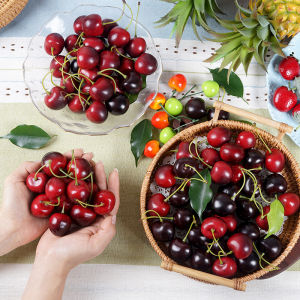 Simulation Strawberry Model Decoration Accessories Plastic Strawberry Artificial Fruits and Vegetables Props Toys Cherry Cherry Furnishings