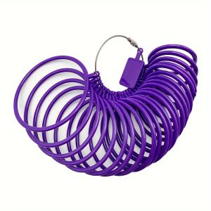 1pc Purple Plastic HK Bracelet Sizer Wrist Diameter Sizer for DIY Jewelry Making Loop Bracelet Measuring Tool