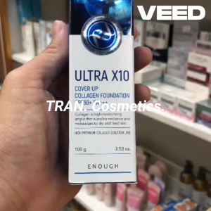 Kem Nền Enough Nền Enough X10 Kết Cấu Lỏng Dễ Tán Che Phủ Tốt Khuyết Điểm SPF50+ PAa+++ 100ml - TRAN Cosmetics